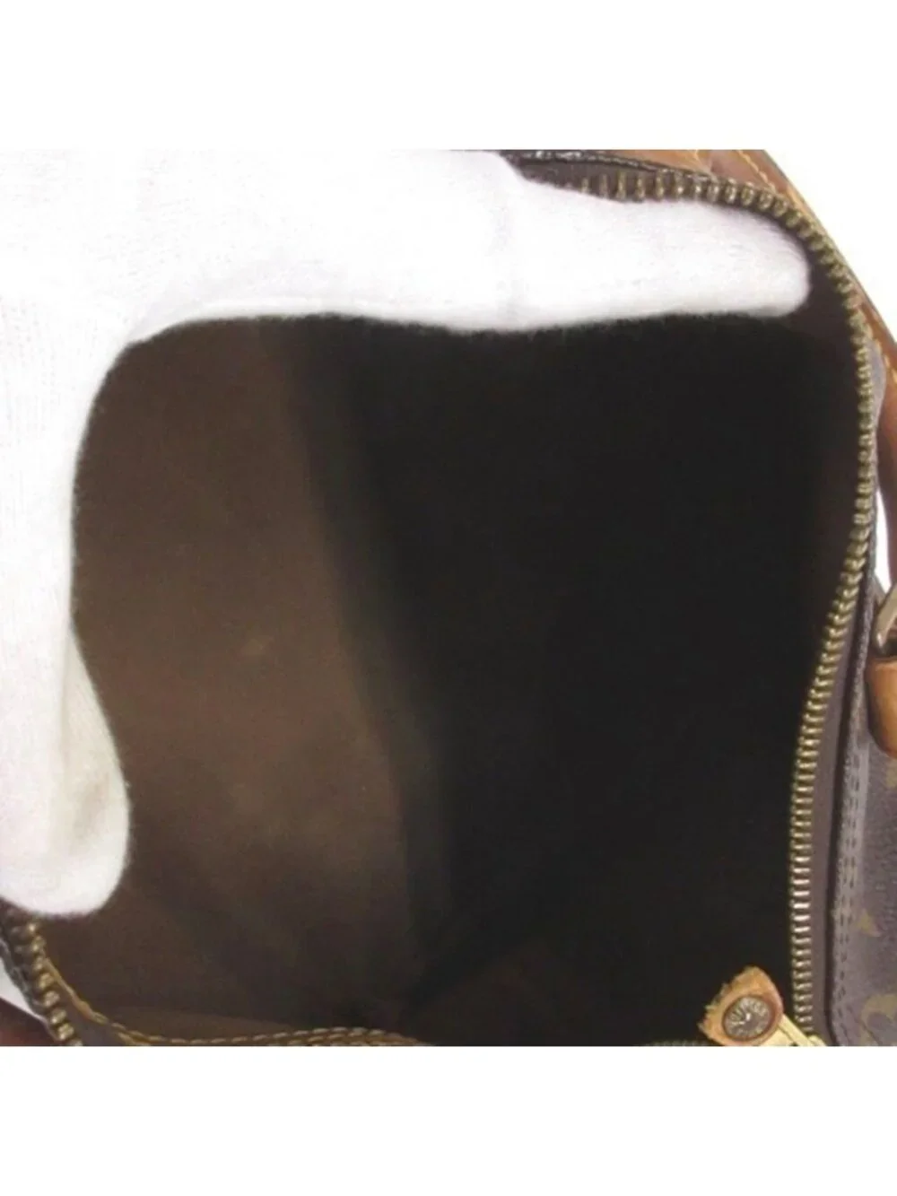 Louis Vuitton Monogram Speedy 25 Mini Boston Handbag Brown
